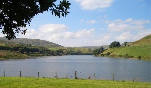 Picture of Castle Hill Reservoir on a sunny day looking north.